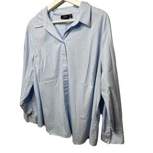 Apt 9 Plus Size 2X Blue Pinstripe Button Down Long Sleeve Office Work Shirt